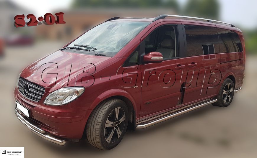 Пороги боковые труба с листом Mercedes-Benz Viano (03-10) D60 1647692006 фото