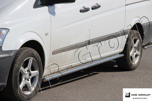 Пороги бічні труба Ford Custom (12+) D71 короткая база 1647690589 фото