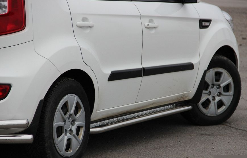 Бічний захист пороги майданчик Kia Soul 2008-2013 кенгурятник захист задня дуги пороги 0208 фото