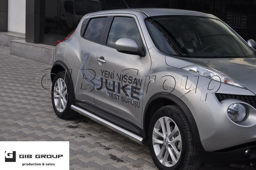 Пороги боковые труба с листом Nissan Juke (2010-2014) 1647692715 фото