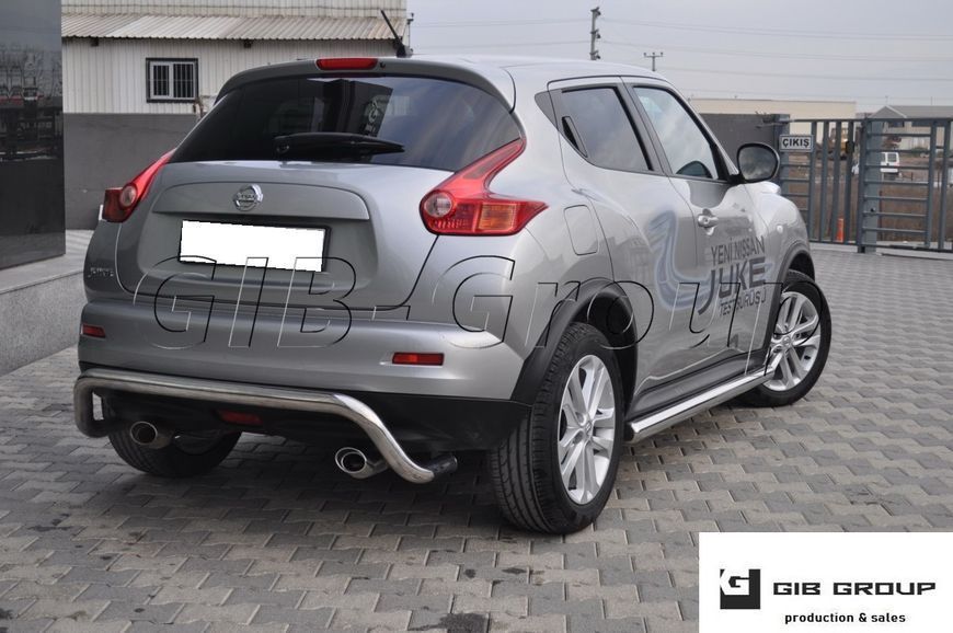 Пороги боковые труба с листом Nissan Juke (2010-2014) 1647692715 фото
