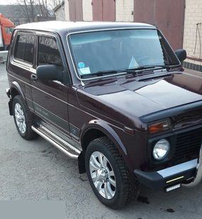 Бічний захист пороги майданчик LADA ВАЗ-2121 Нива 1985+ Кенгурятник захист бампера дуги пороги 0674 фото