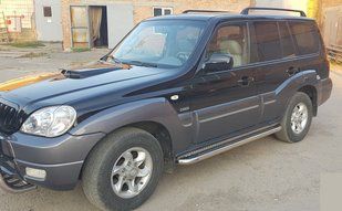 Бічний захист пороги майданчик Hyundai Terracan 2001-2007 кенгурятник захист бампера дуги пороги 0936 фото