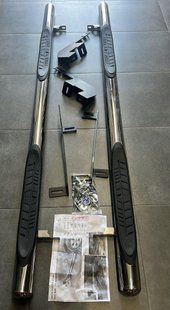 Пороги боковые труба Fiat Fiorino (07-13) Труба с накладками 1647690580 фото