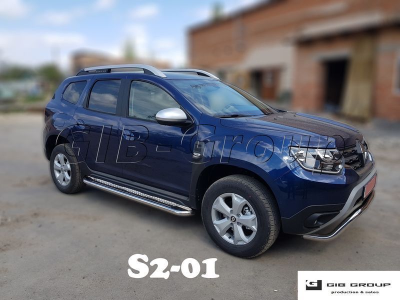 Пороги боковые труба с листом Renault Duster (09-21) D60 1647692852 фото
