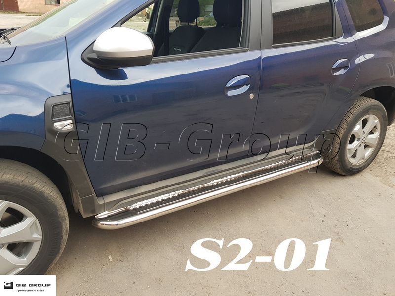 Пороги боковые труба с листом Renault Duster (09-21) D60 1647692852 фото