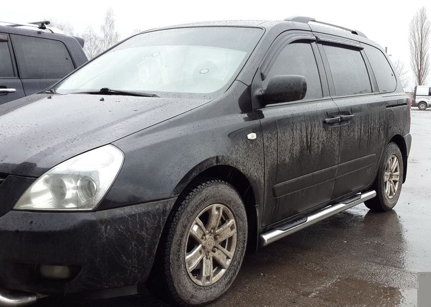 Боковая защита пороги трубы Kia Carnival 2006-2012 кенгурятник защита задняя дуги пороги 0186 фото