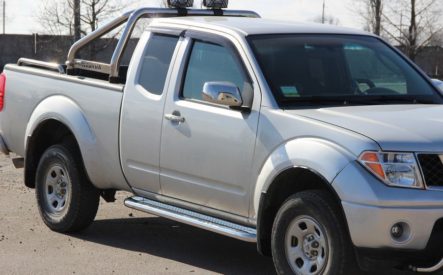 Бічний захист пороги майданчик Nissan Navara 2005-2014 кенгурятник захист задня дуги пороги 0326 фото