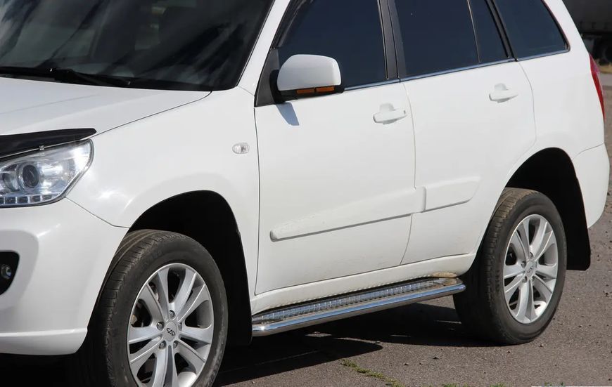 Пороги труба с листом Chery Tiggo 3 (03-11) &Oslash;60 AYUG-С2-60 фото