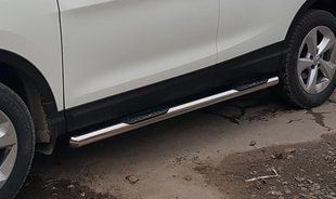 Бічний захист пороги труби Nissan Qashqai 17+ 06-13 14-17 захист заднього бампера дуги пороги 0446 фото