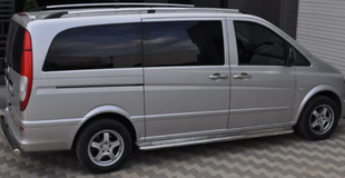 Пороги бічні труба з листом Mercedes-Benz Vito (04-21) D60 средняя и длинная база 1647692025 фото