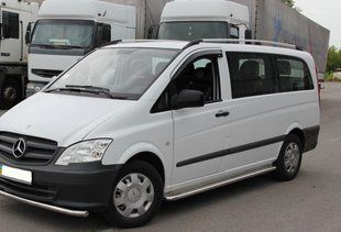 Бічний захист пороги майданчик Mercedes Vito 2010-14,1997-03, 2003-09, 2014+ Захист заднього бампера дуги 0060 фото