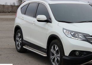 Бічний захист пороги майданчик Honda CR-V 2012-2015 кенгурятник захист бампера дуги пороги 0896 фото