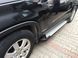 Пороги боковые труба с листом Ford Explorer (2010+) D 60 Silver-Black-edge S2-09.6 фото 1