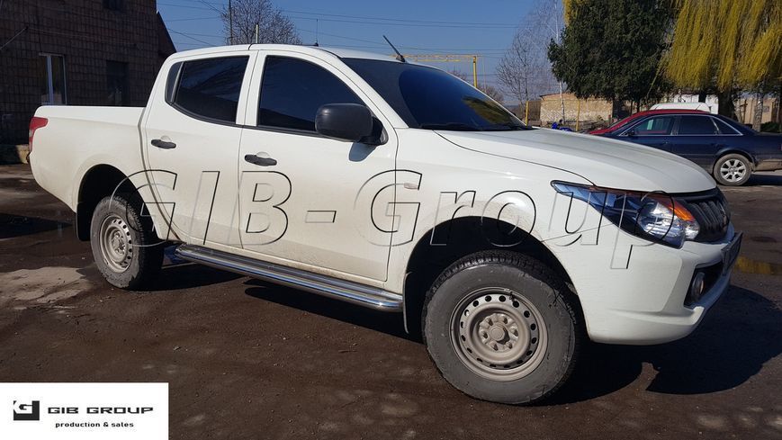 Пороги боковые труба с листом Mitsubishi L-200 Triton (2006-2021) D60 1647692064 фото
