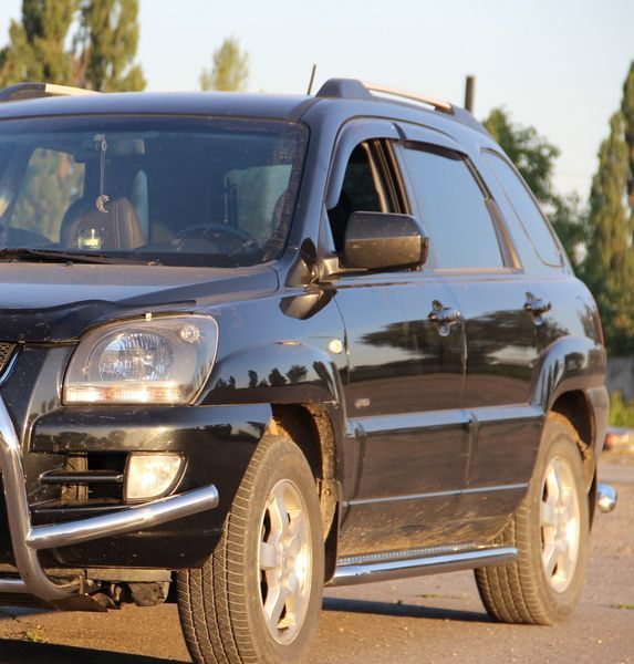 Бічний захист пороги майданчик Kia Sportage 2004-2010 кенгурятник захист задня дуги пороги 0211 фото