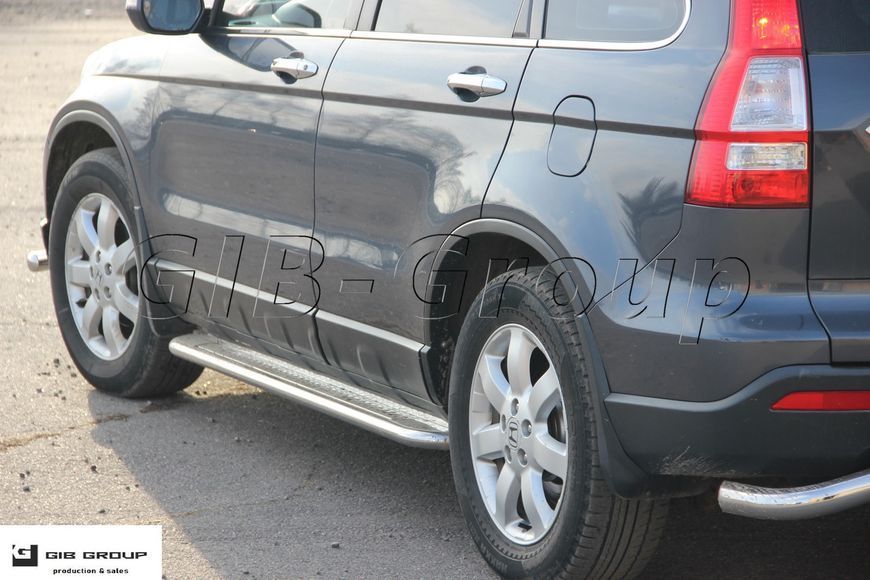 Пороги бічні труба з листом Honda CRV (01-16) 17+ D60 Silver 1647691462 фото