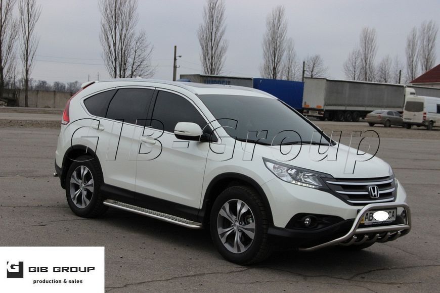 Пороги бічні труба з листом Honda CRV (01-16) 17+ D60 Silver 1647691462 фото
