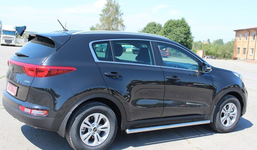 Бічний захист пороги труби Kia Sportage 2016+ кенгурятник захист задня дуги пороги 0221 фото