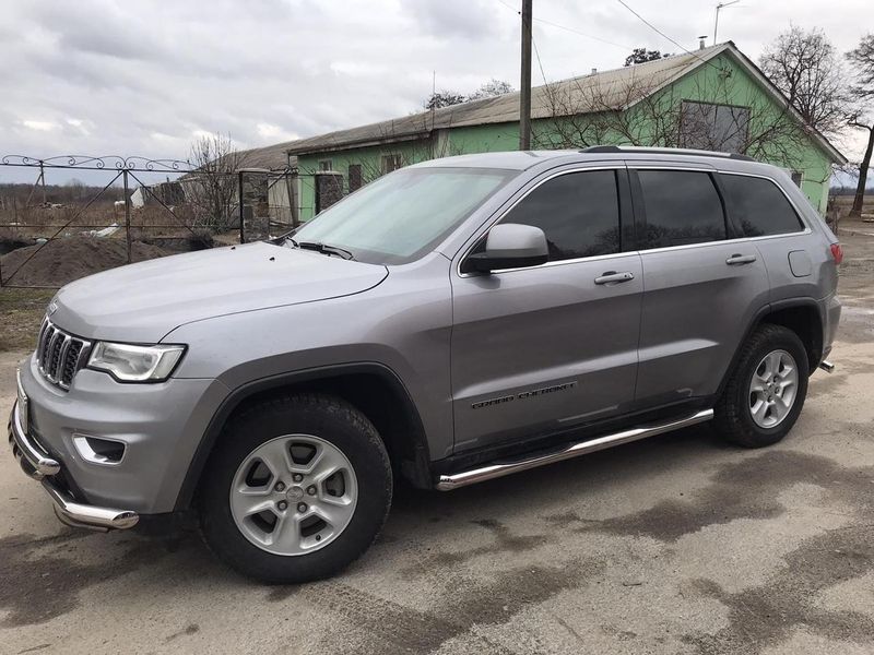 Бічний захист пороги труби Jeep Grand Cherokee 2018+ кенгурятник захист бампера дуги пороги 0984 фото