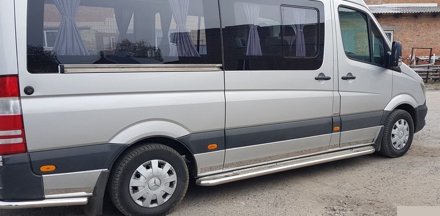 Боковая защита пороги площадка Mercedes Sprinter 2014+, 2006-13, 1995-06 кенгурятник защита задняя дуги пороги 0100 фото