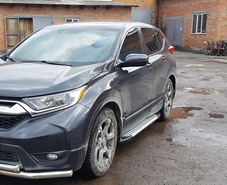 Боковая защита пороги профильные Honda CR-V 2015+ кенгурятник защита бампера дуги пороги 0899 фото