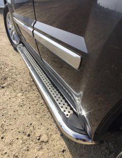 Бічний захист пороги профільні Jeep Grand Cherokee 2005-2010 кенгурятник захист бампера дуги пороги 0981 фото