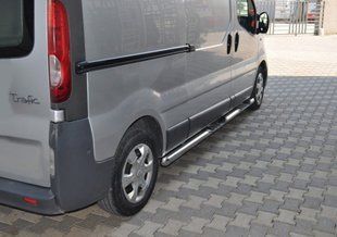 Бічні труби (2 шт., нерж.) 70 мм, довга база для Opel Vivaro 2001-2015 рр. dug649223 фото
