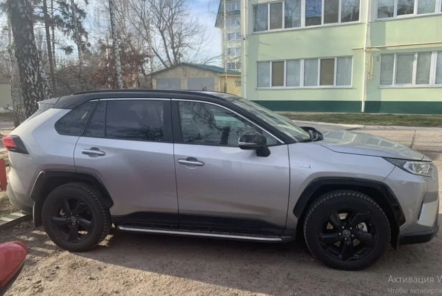 Бічний захист пороги майданчик Toyota RAV4 2018+ кенгурятник захист бампера дуги пороги 0878 фото