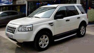 Бічний захист пороги майданчик Land Rover Freelander кенгурятник захист бампера дуги пороги 0986 фото