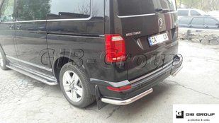 Пороги бічні труба з листом Volkswagen T6 (16+) D60 короткая база S2-01.6 фото