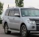 Бічний захист пороги труби Mitsubishi Pajero Wagon IV 2006+ Кенгурятник дуги пороги 0574 фото 4