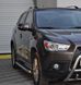 Бічний захист пороги профільні Mitsubishi ASX 10-12 13+ захист заднього бампера кенгурятник дуги пороги 0475 фото 2