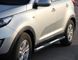 Бічний захист пороги труби Kia Sportage 2010-2015 кенгурятник захист задня дуги пороги 0215 фото 2