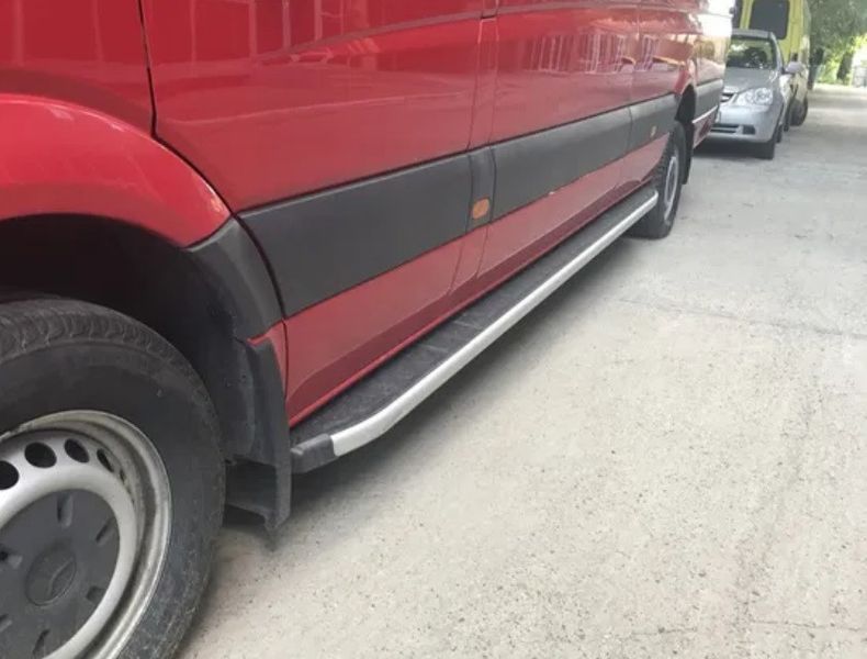 Бічний захист пороги майданчик Mercedes Sprinter 2006-13, 1995-06, 2014+ кенгурятник захист задня дуги пороги 0090 фото