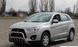 Бічний захист пороги профільні Mitsubishi ASX 10-12 13+ захист заднього бампера кенгурятник дуги пороги 0476 фото 1