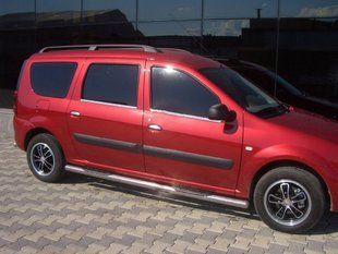 Боковые трубы (2 шт., нерж.) 60 мм, голые трубы для Dacia Logan MCV 2004-2014 гг. dd27618 фото
