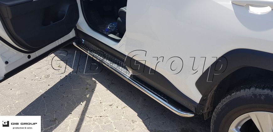Пороги бічні труба з листом Toyota RAV 4 (2018-2021) D60 Silver 1647693501 фото