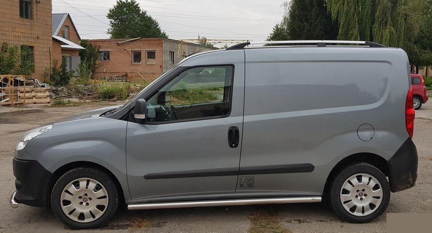 Боковая защита пороги трубы Fiat Doblo 2010-2015 защита заднего бампера дуги пороги 0587 фото