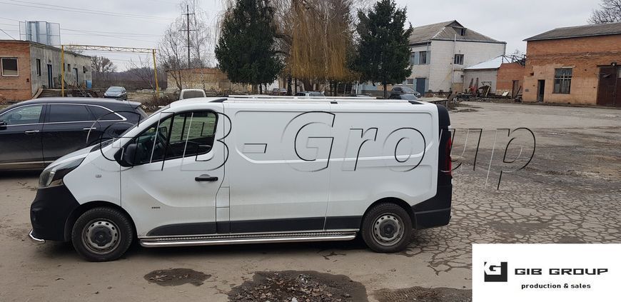 Пороги боковые труба с листом Opel Vivaro (01-21) D60 короткая база 1647692812 фото