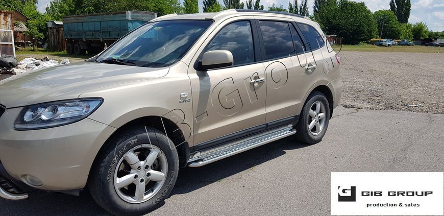 Пороги боковые труба с листом Hyundai Santa Fee (2006-2012) D60 S2-01.6 фото