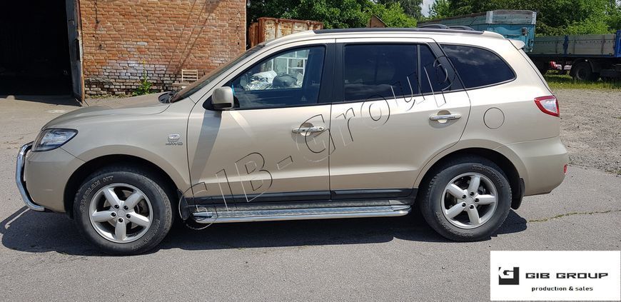 Пороги боковые труба с листом Hyundai Santa Fee (2006-2012) D60 S2-01.6 фото