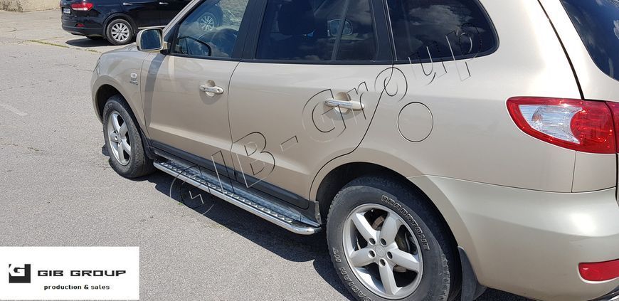Пороги боковые труба с листом Hyundai Santa Fee (2006-2012) D60 S2-01.6 фото