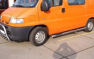 Боковые трубы (2 шт., нерж.) Средняя база, &Oslash;70 для Citroen Jumper 2007↗ и 2014↗ гг. dug64739 фото