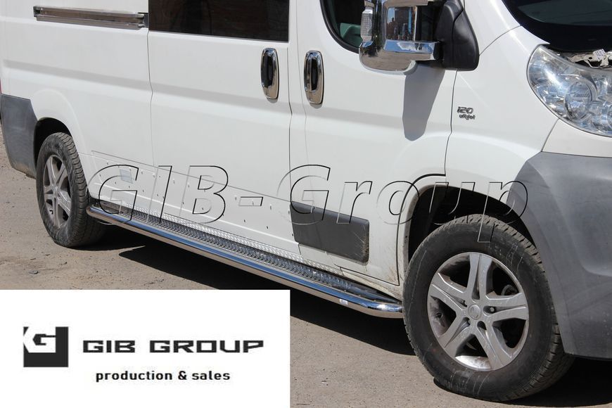 Пороги боковые труба с листом Fiat Ducato (06+) D60 Длинная база 1647691383 фото