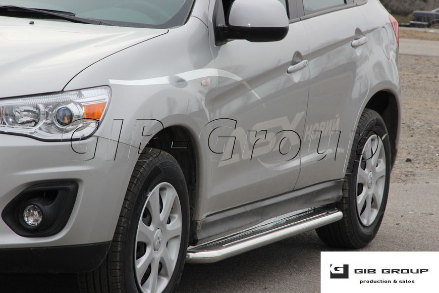 Пороги бічні труба з листом Mitsubishi ASX (13+) D60 Silver 1647692040 фото