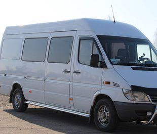 Бічний захист пороги майданчик Mercedes Sprinter 1995-06, 2006-13, 2014+ кенгурятник захист задня дуги пороги 0081 фото