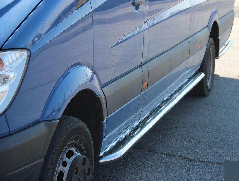 Боковая защита пороги площадка Mercedes Sprinter 2006-13, 1995-06, 2014+ кенгурятник защита задняя дуги пороги 0089 фото